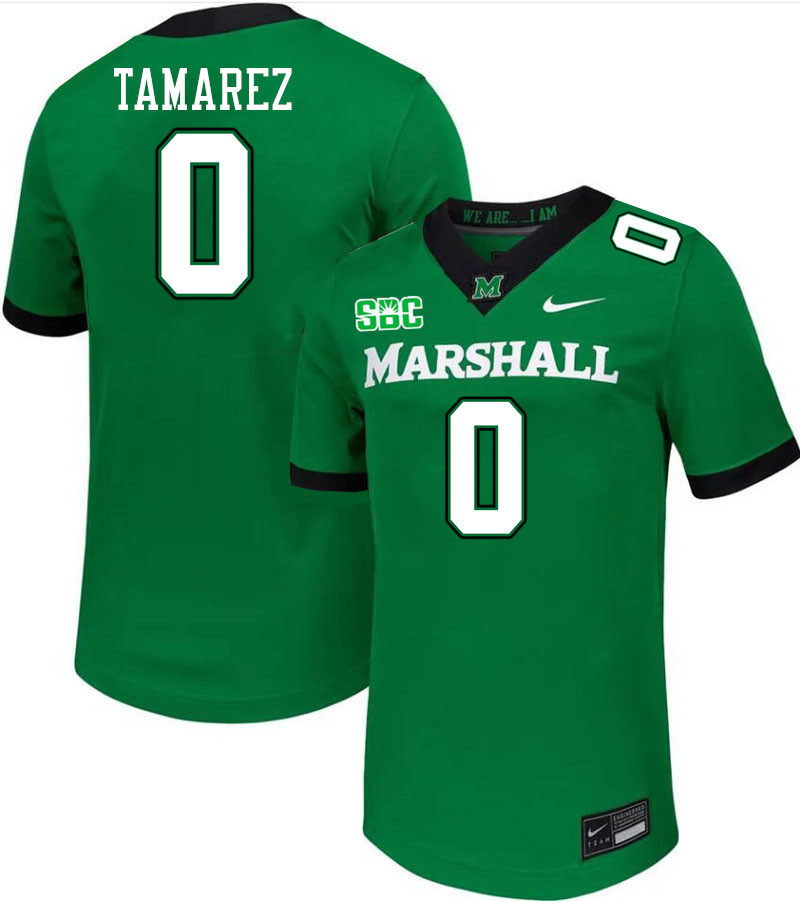 Marshall Thundering Herd #0 De'Andre Tamarez College Football Jerseys,Uniforms-Green